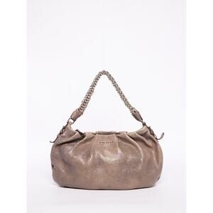 Prada Grey Distressed Leather Chain Bag